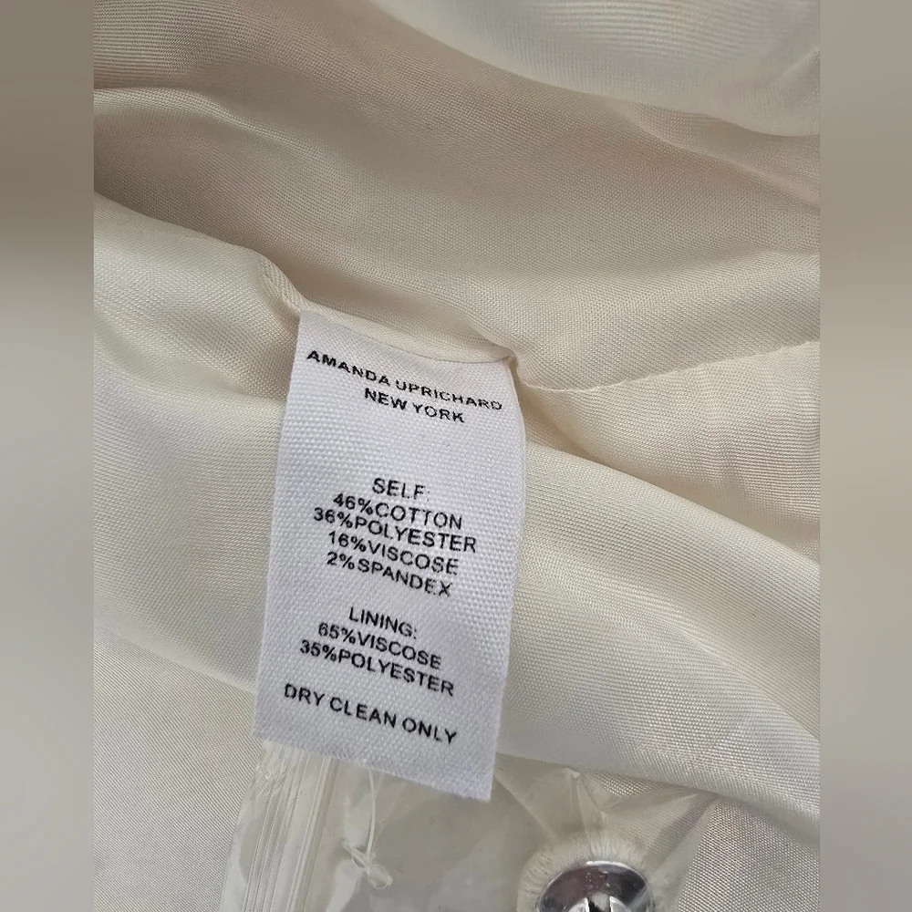 NEW Amanda Uprichard - Off-white Bello Jacket in Muslin | Size Medium - Picture 9 of 16